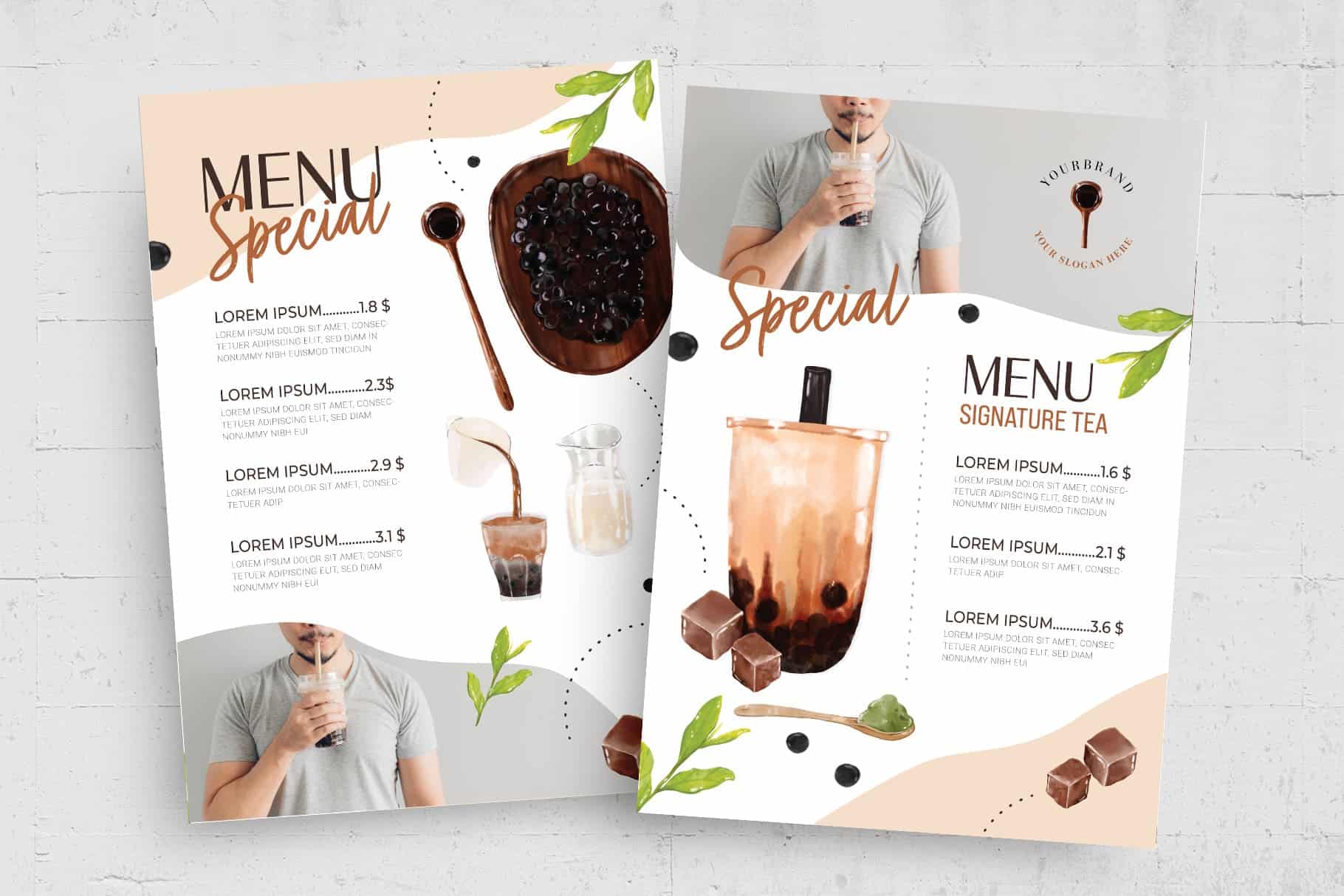 In menu trà sữa giá rẻ