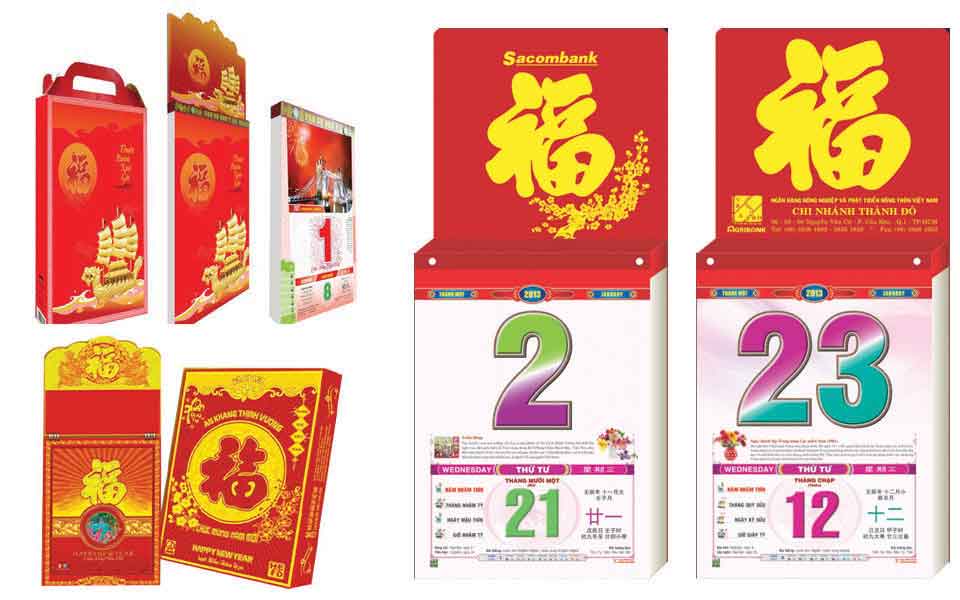 Mẫu lịch bloc sử dụng cho hộ gia đình