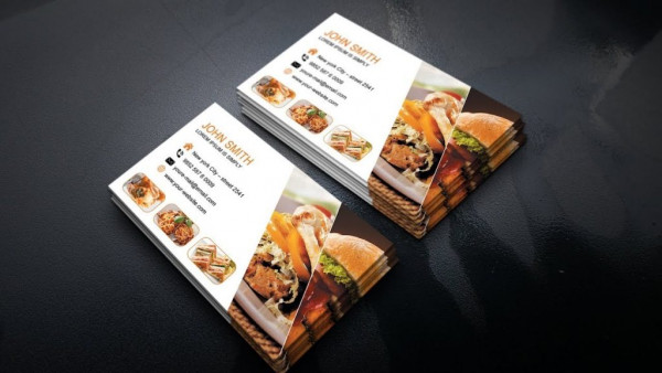 Mẫu card visit đẹp cho các đơn vị kinh doanh ẩm thực ấn tượng