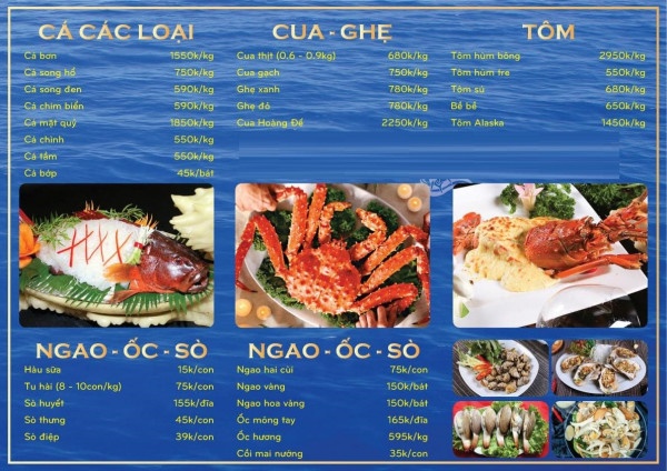 in menu hải sản đẹp
