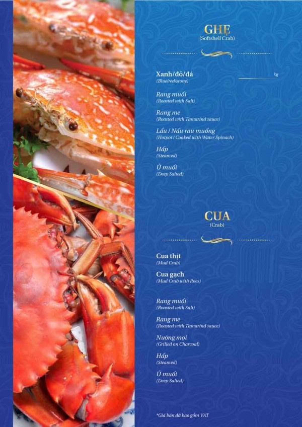 in ấn menu hải sản cao cấp