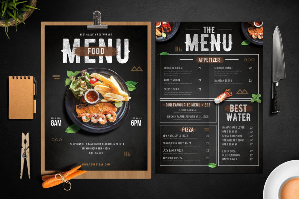mẫu menu đẹp cho quán ăn chất lượng