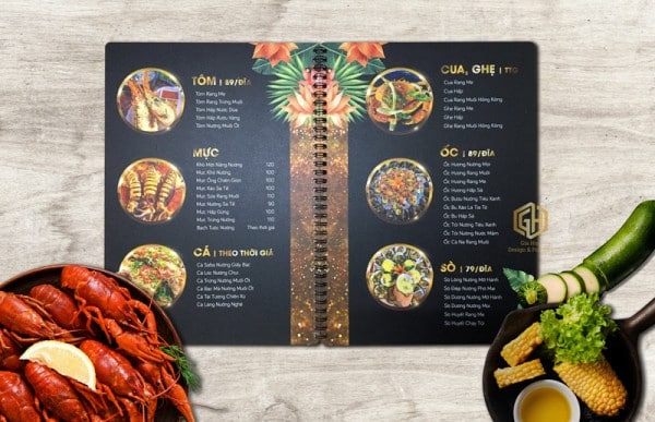 mẫu menu đẹp cho quán ăn lạ mắt