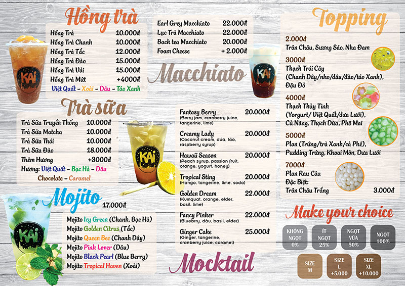 mẫu menu đẹp cho quán trà sữa hcm