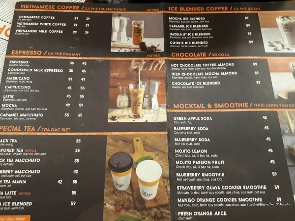 những mẫu menu cafe ấn tượng