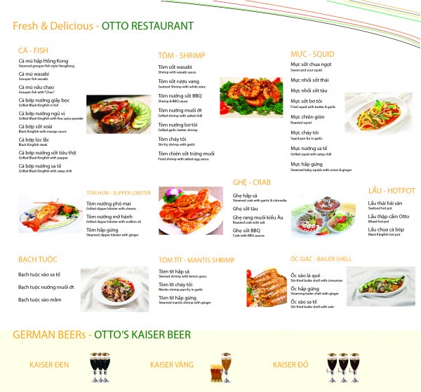 những mẫu menu nhà hàng
