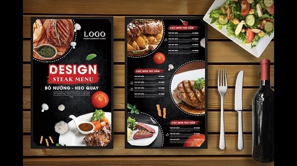 mẫu menu nhà hàng chất lượng