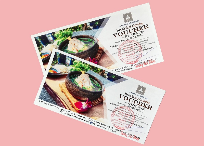 Mẫu voucher ẩm thực chất lượng