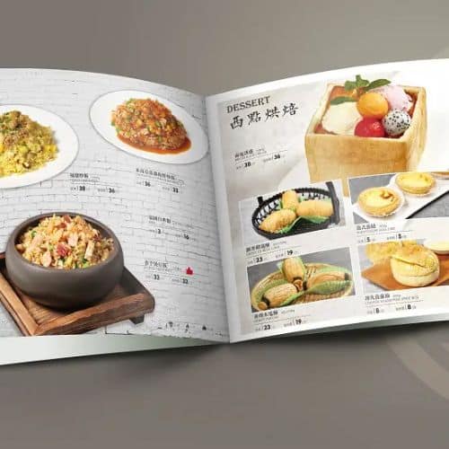 Mẫu menu có thiết kế đẹp - Mẫu 9