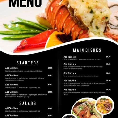 Mẫu menu có thiết kế đẹp - Mẫu 28