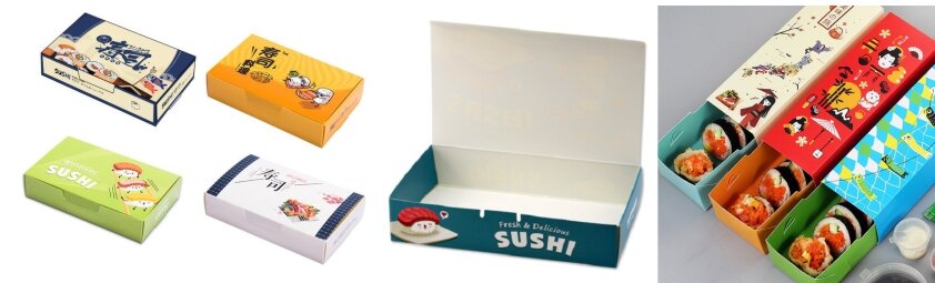hộp giấy đựng sushi mang về