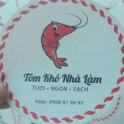 tem nhãn tôm khô