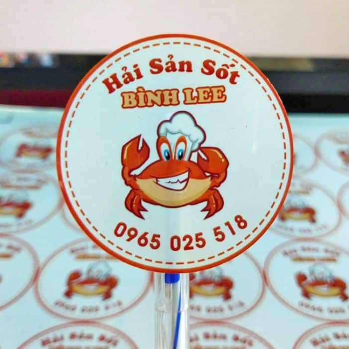 Mẫu tem dán hải sản đẹp - 11