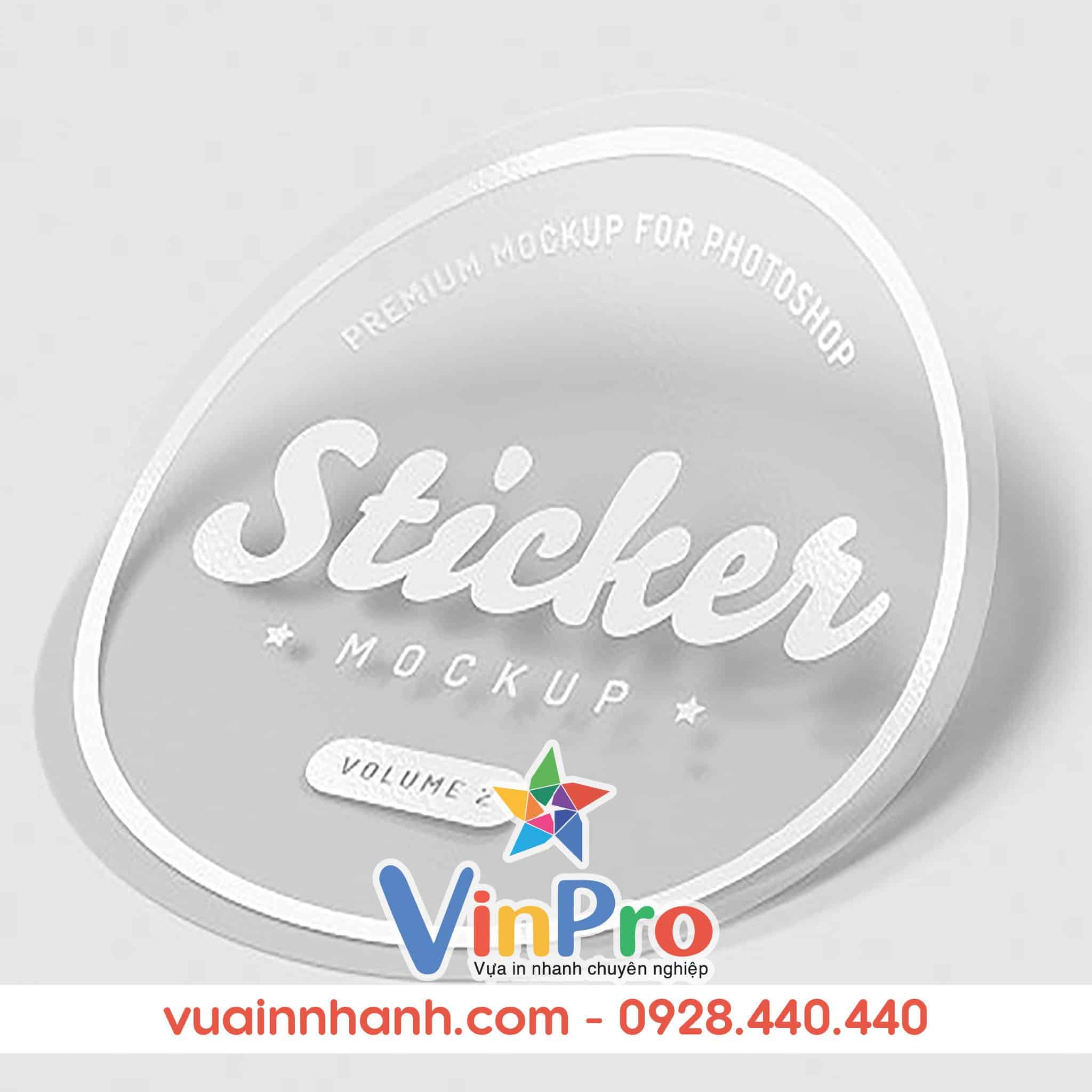 In decal dán chai thủy tinh thiết kế theo yêu cầu tại in nhanh VinPro