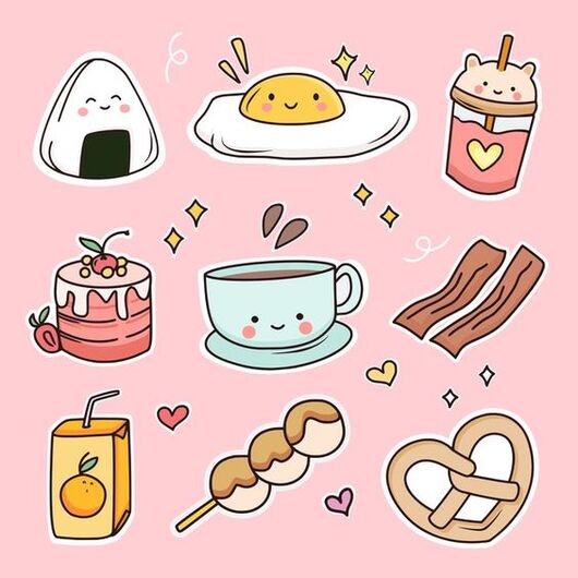 Tổng Hợp Mẫu Sticker Cute Food, Sticker Đồ Ăn Ngộ Nghĩnh