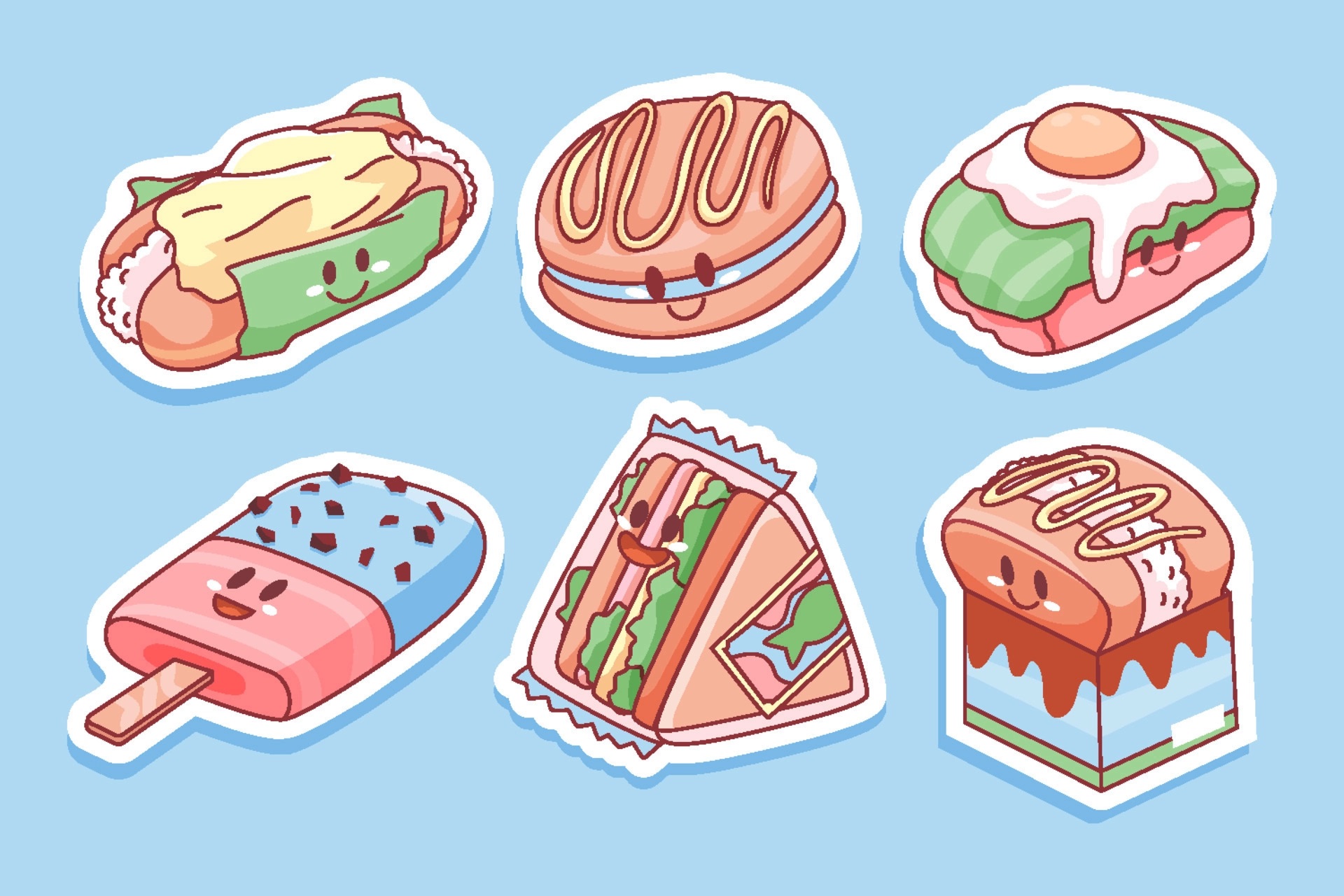 Tổng Hợp Mẫu Sticker Cute Food, Sticker Đồ Ăn Ngộ Nghĩnh