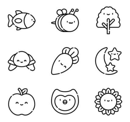 Top 55+ Mẫu Sticker Cute Không Màu Đáng Yêu Nhất