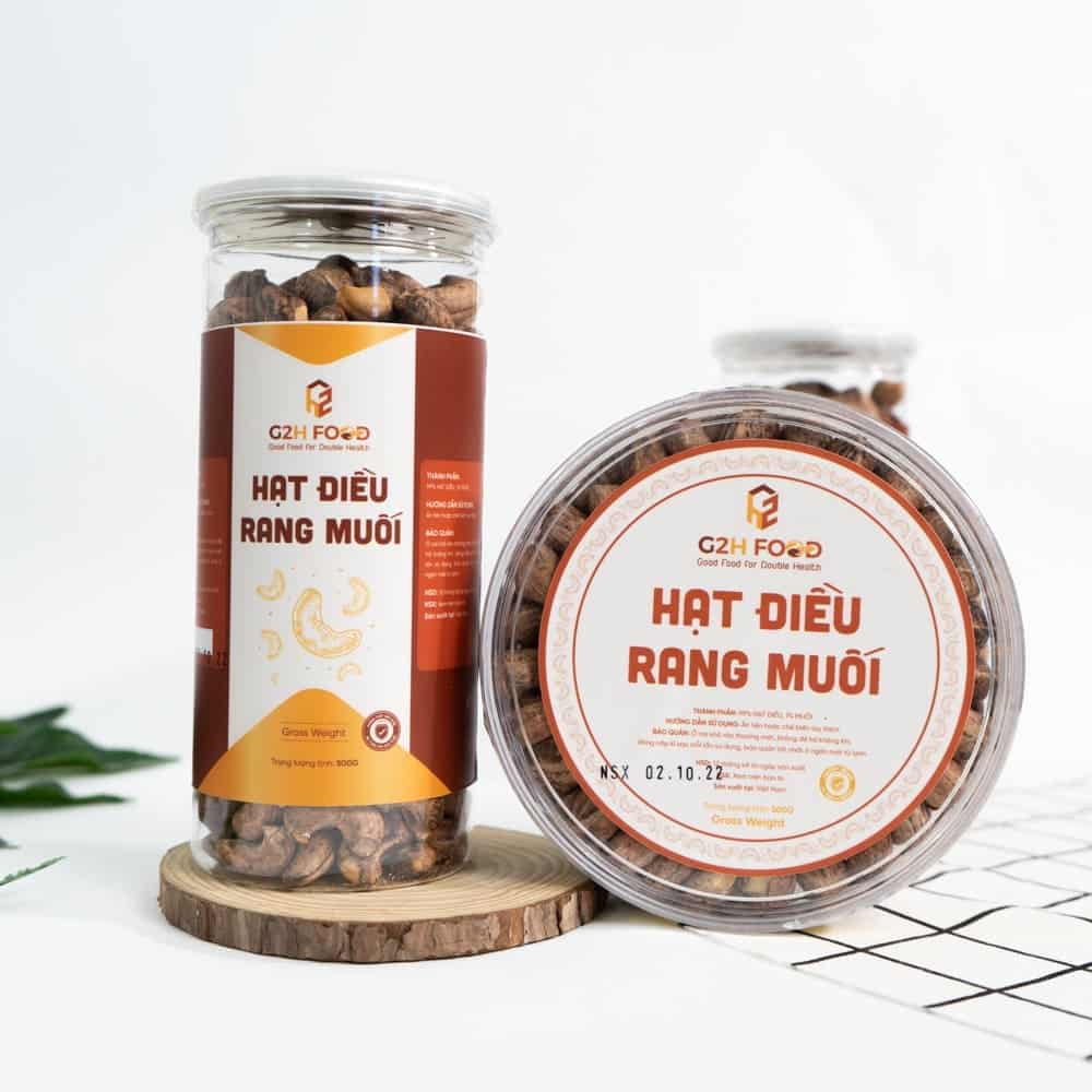 in tem hạt điều rang muối