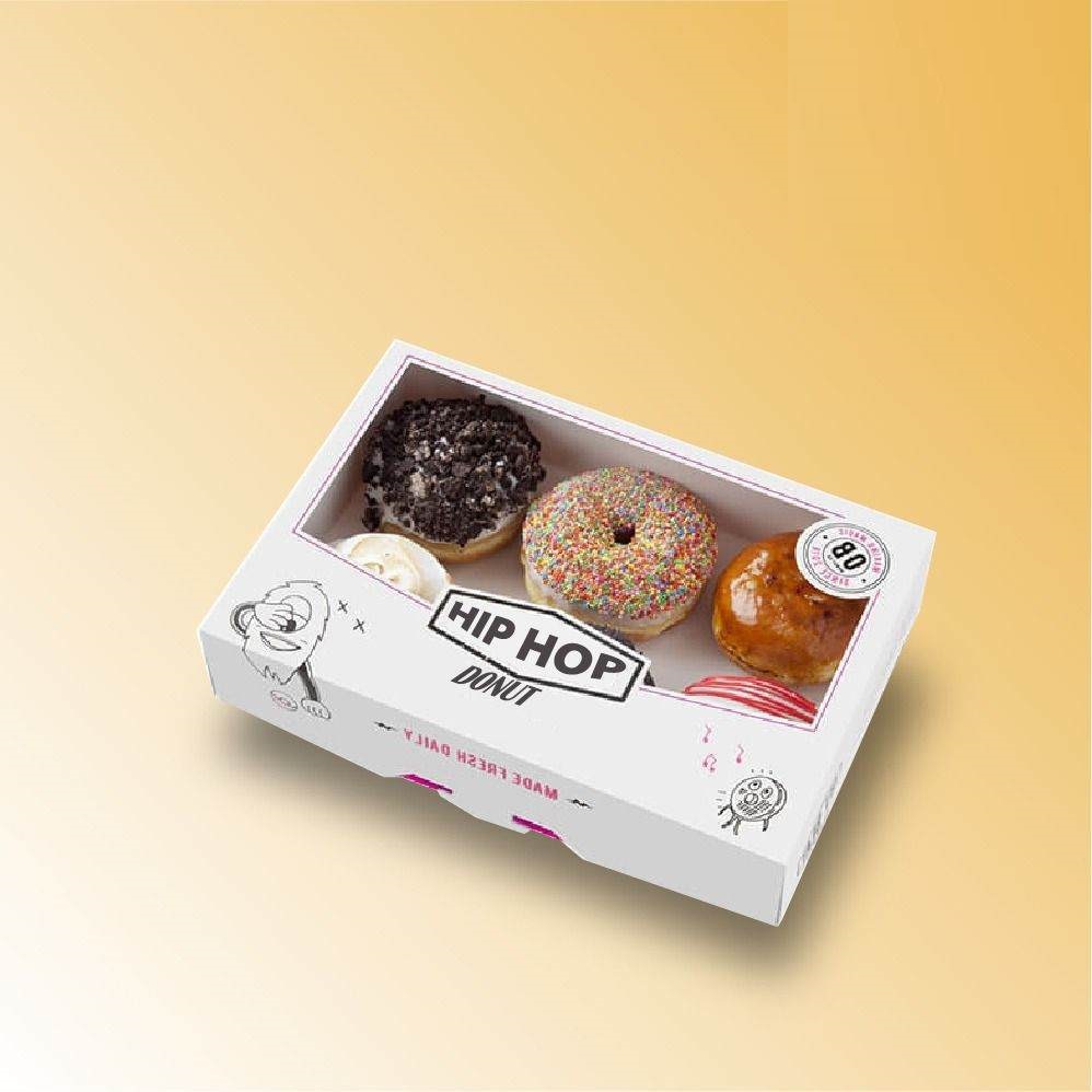 Mẫu Hộp giấy đựng bánh donut - 3