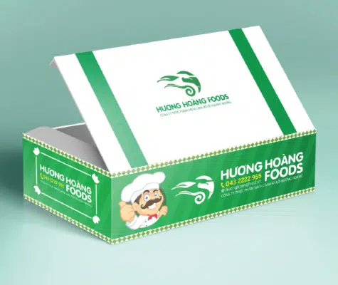 mẫu hộp giấy đựng thức ăn nóng đẹp
