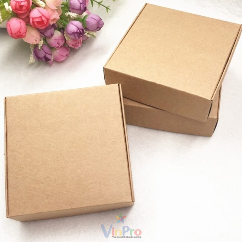 Mẫu hộp giấy kraft vuông - 10