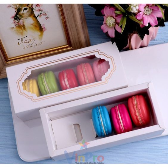 In Hộp Giấy Đựng Bánh Macaron 5