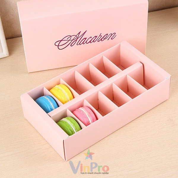 In Hộp Giấy Đựng Bánh Macaron 22