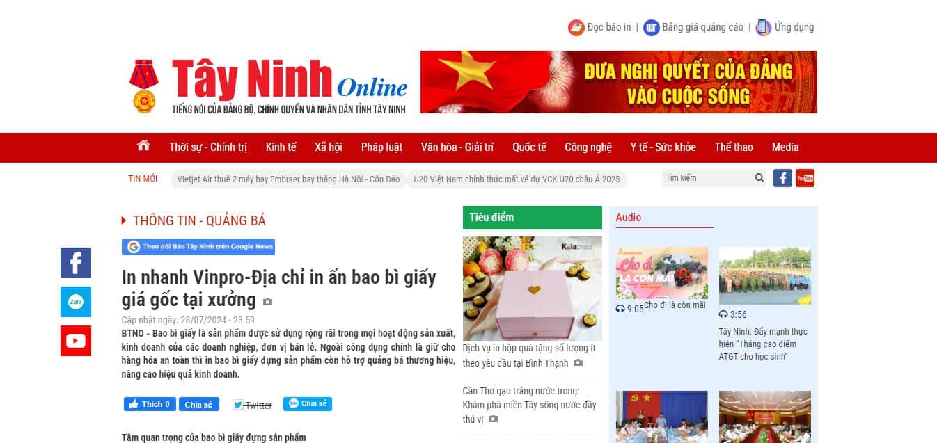 báo chí nói về In Nhanh VinPro