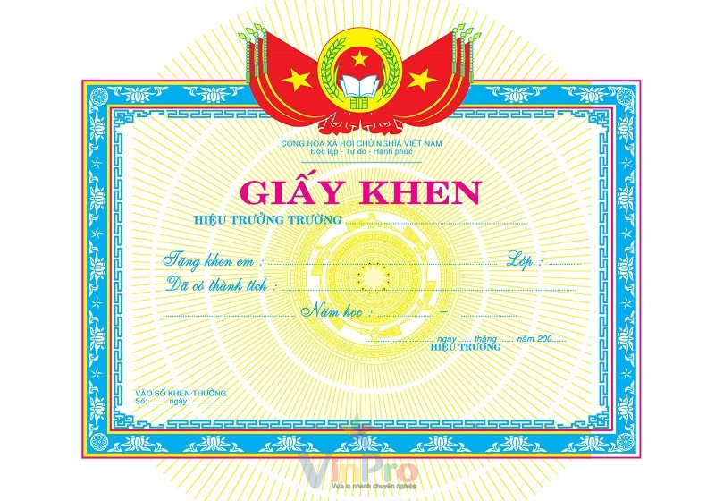 mẫu giấy khen - 12