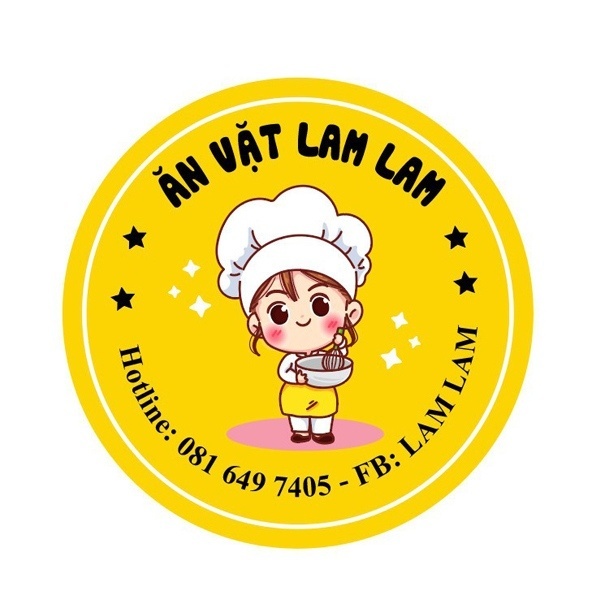 Logo ăn vặt hình tròn