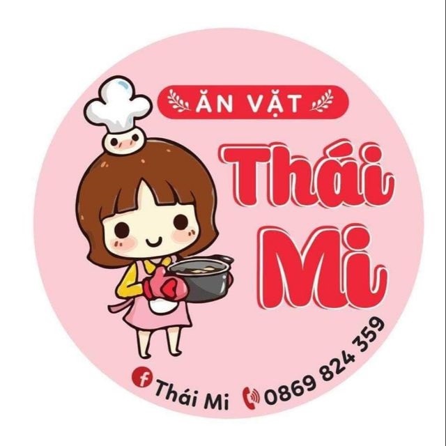 Logo ăn vặt hình tròn