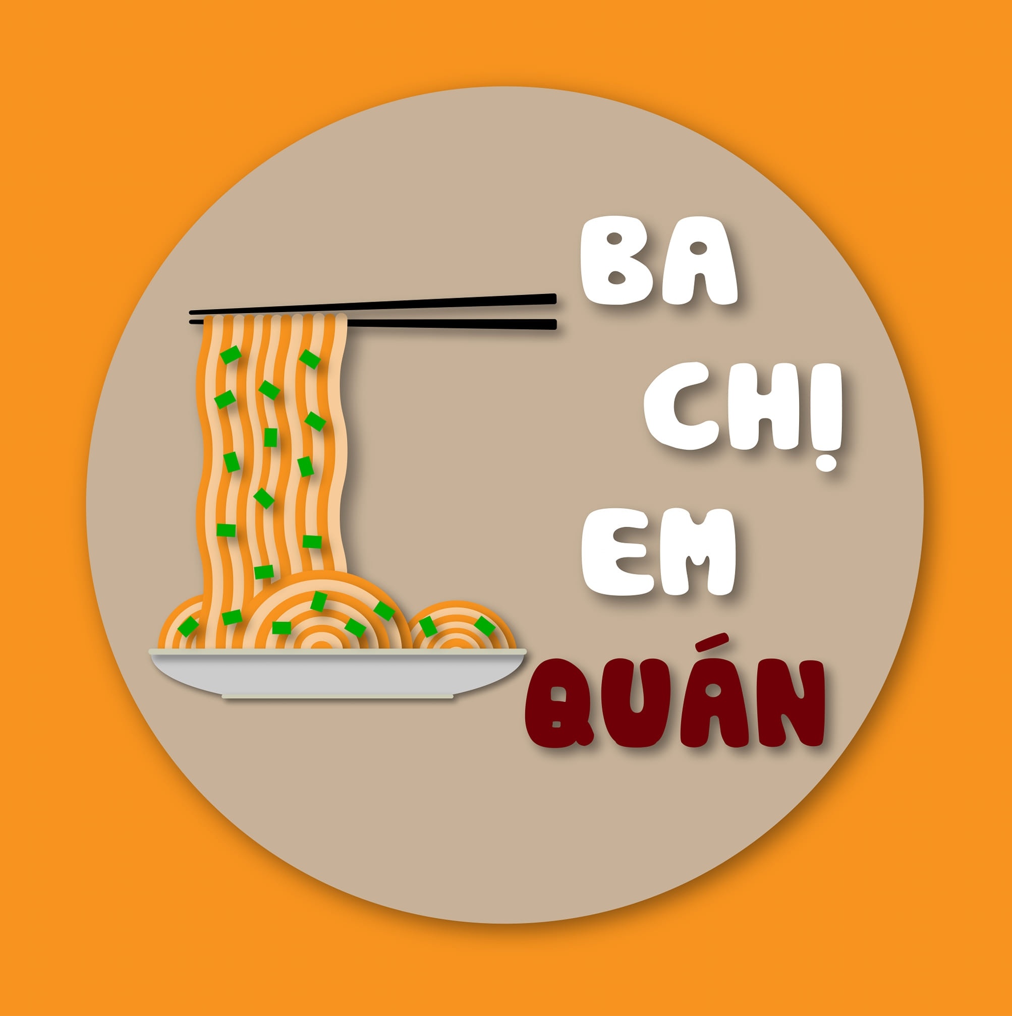 Logo quán ăn vặt dễ thương hình đồ vật