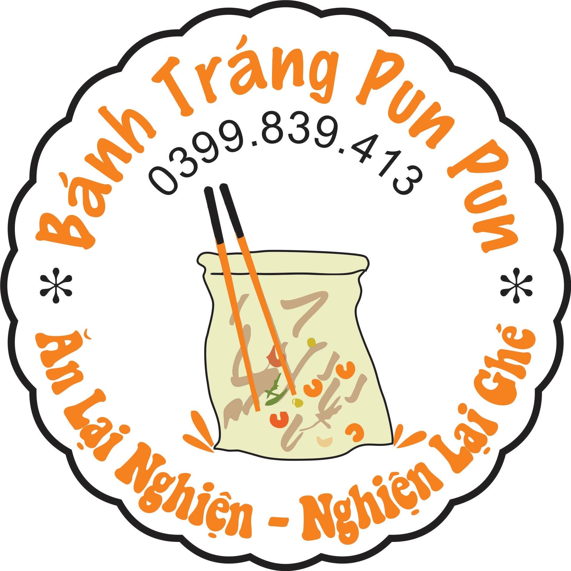 Logo bánh tráng trộn thực tế