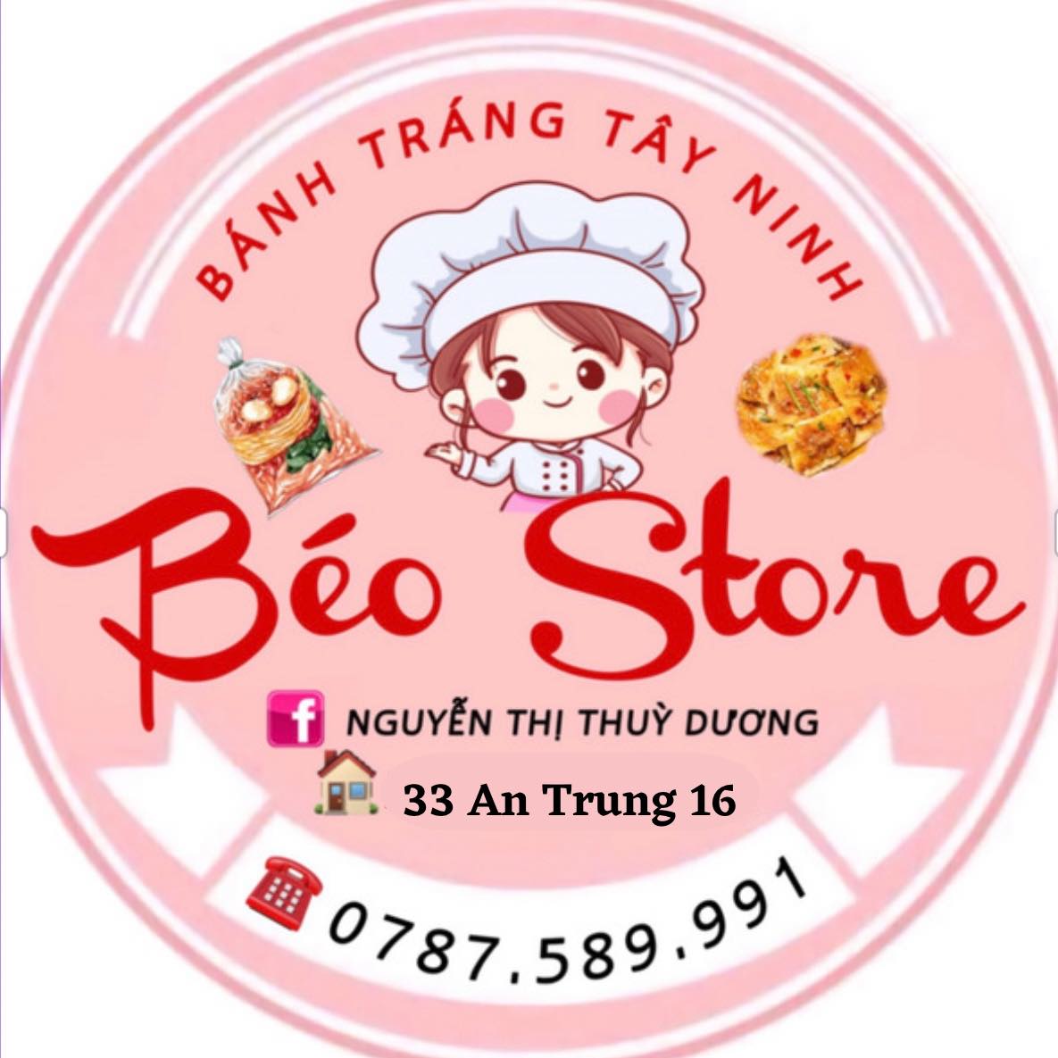 Logo bánh tráng dạng chữ