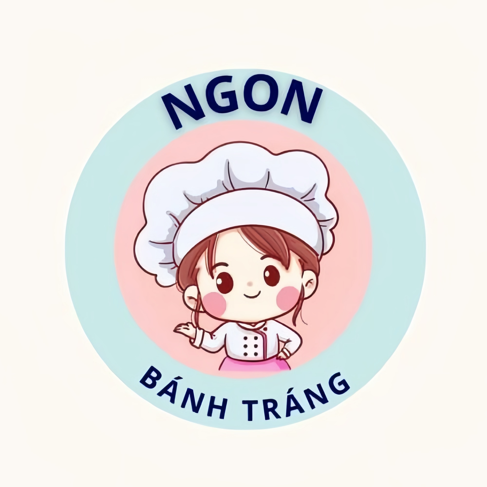 Logo bánh tráng trộn hình ảnh người