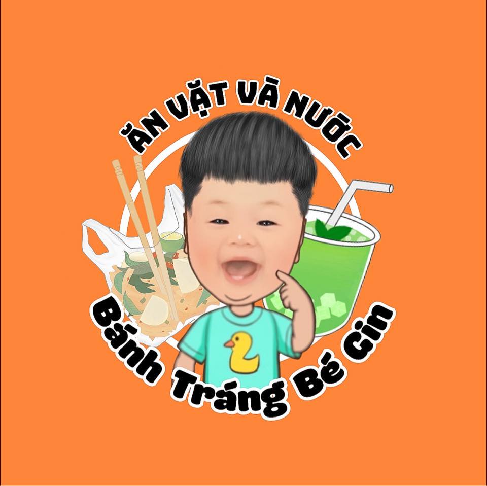 Logo bánh tráng trộn hình ảnh người