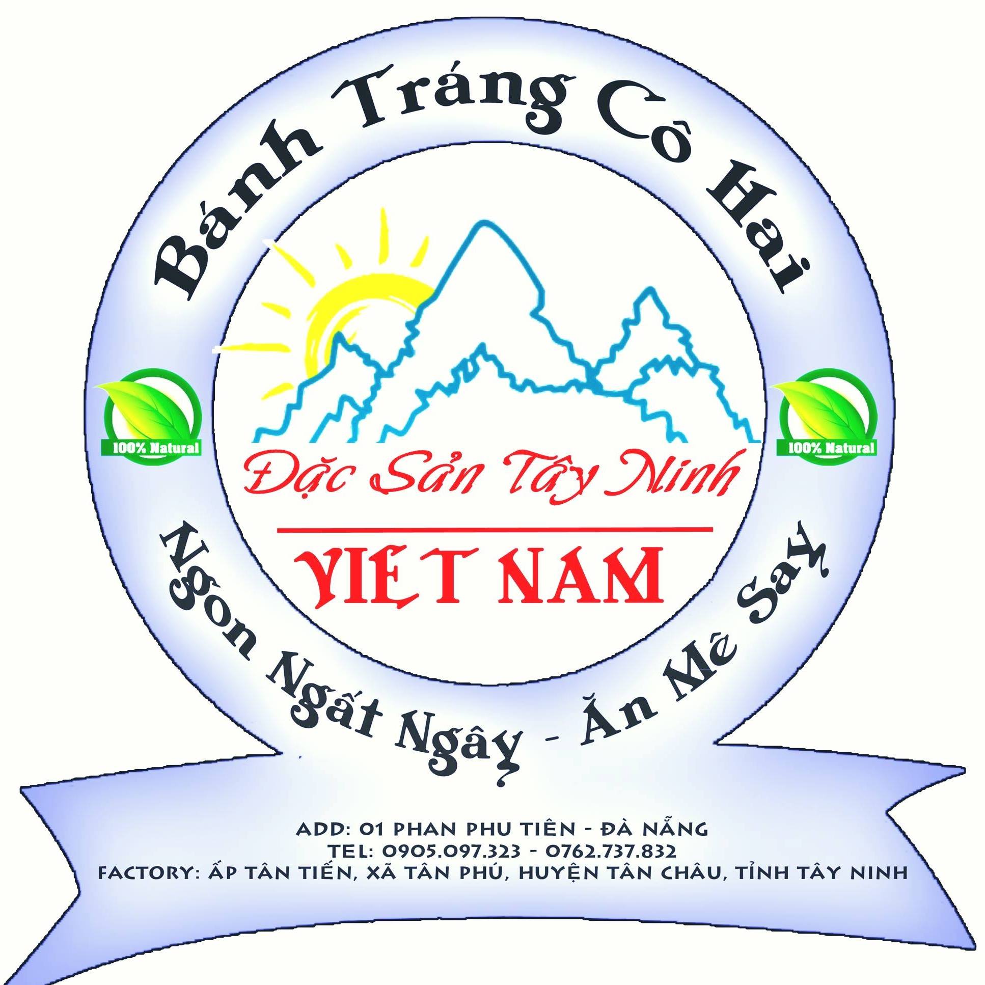 Logo bánh tráng hình và chữ