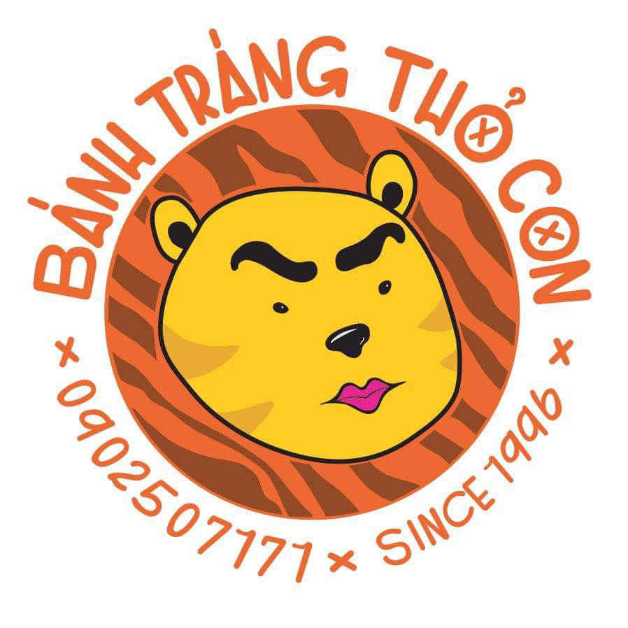 Logo bánh tráng hình và chữ