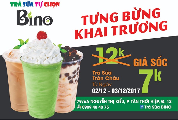 Mẫu tờ rơi khai trương quán trà sữa - 1