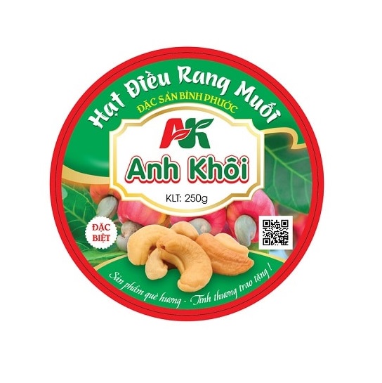 Mẫu thiết kế logo hạt điều hình tròn - 2