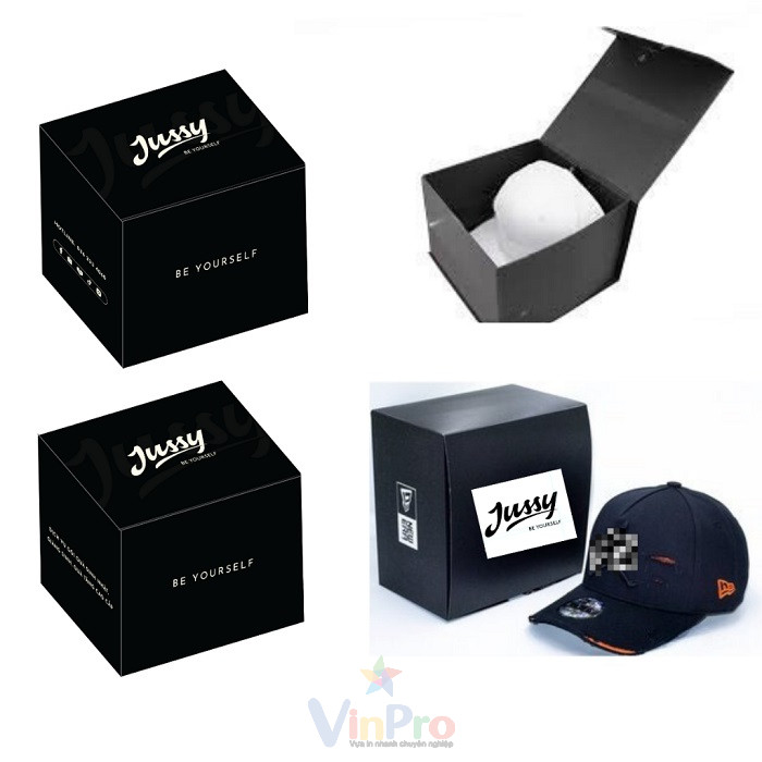 Mẫu hộp giấy carton đựng nón mũ nắp gài