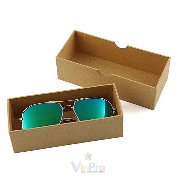Mẫu hộp đựng mắt kính bằng giấy kraft