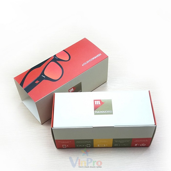 Mẫu hộp đựng mắt kính dáng nắp rút