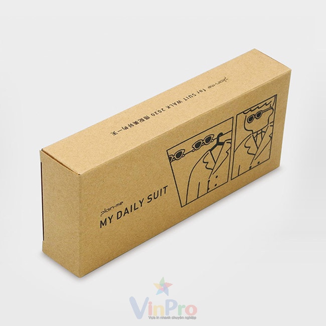 Mẫu hộp kraft đựng mắt kính, nắp gài