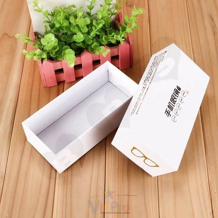 Mẫu hộp đựng mắt kính nắp rời, ép kim sang trọng