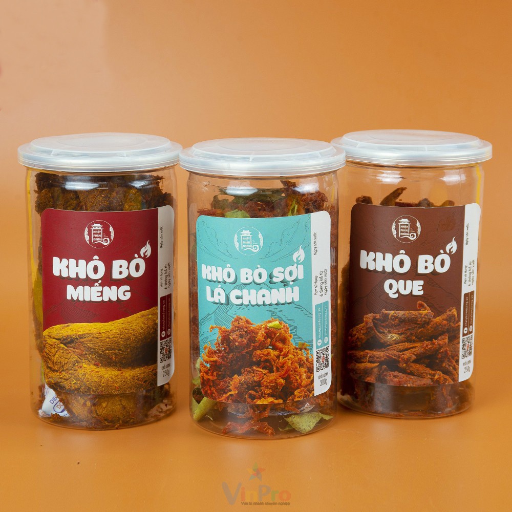Mẫu tem khô bò hình chữ nhật, dán thân hộp