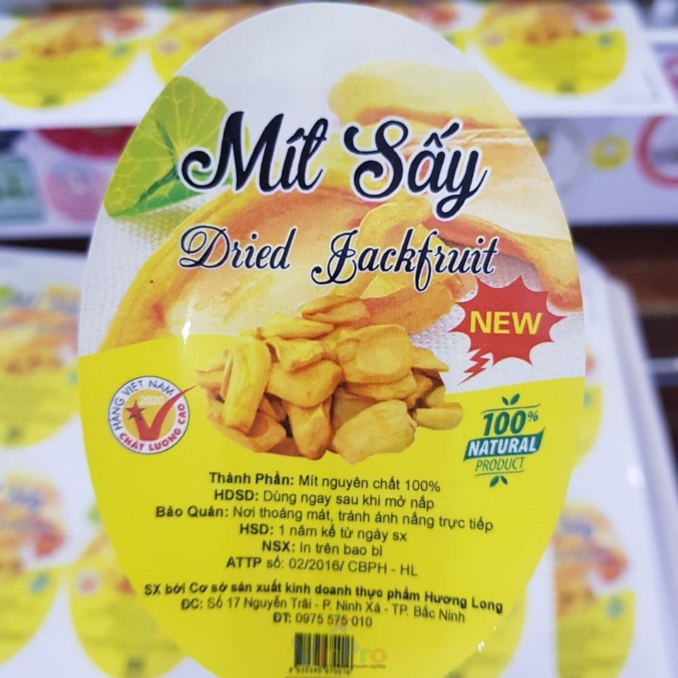 Mẫu tem dán mít sấy hình elip