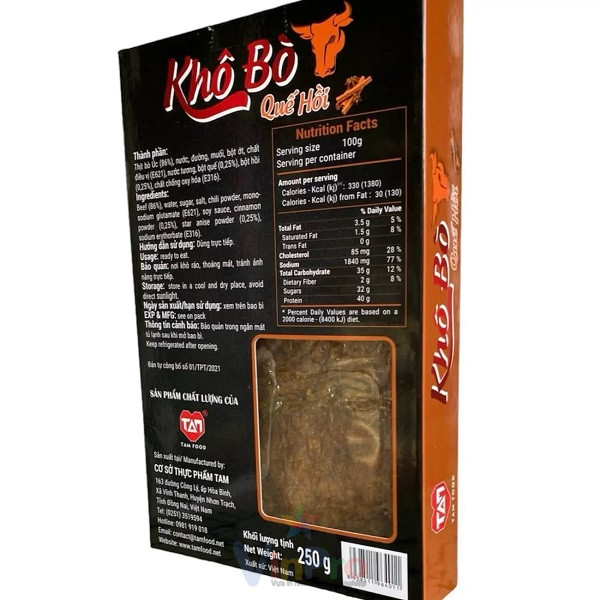 Mẫu hộp giấy đựng khô bò kiểu nắp dán, có cửa sổ