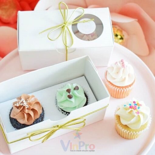 hộp giấy đựng bánh cupcake