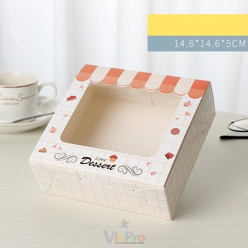 Hộp giấy Ivory đựng bánh cupcake thiết kế đẹp, ấn tượng